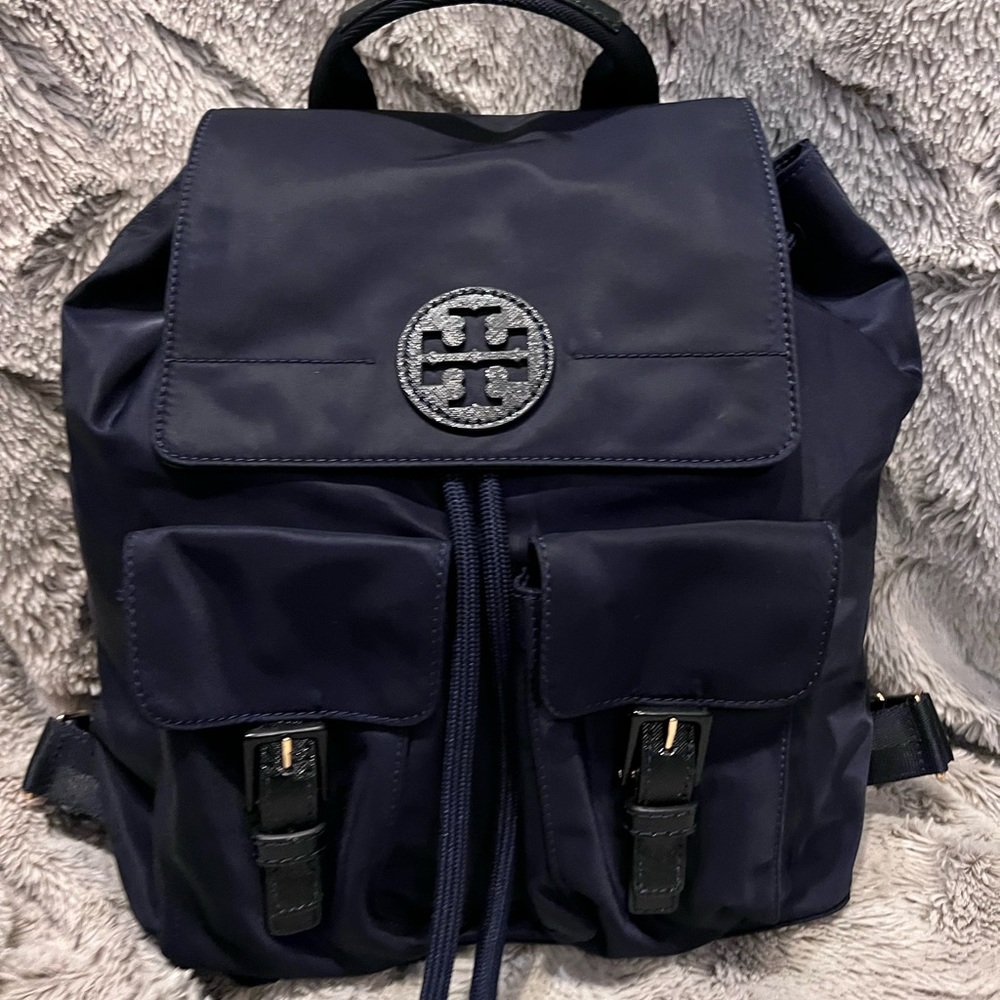 Tory Burch Backpack Deep Navy Blue! Perfect condition!